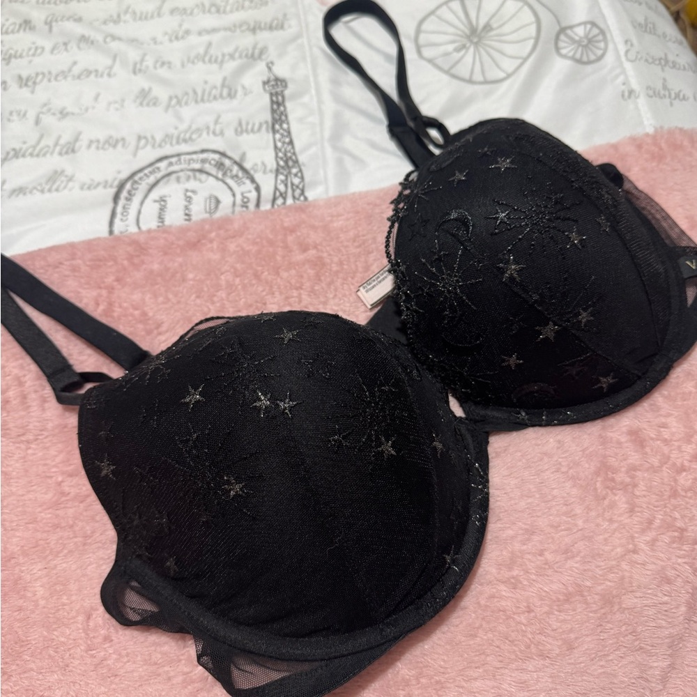 Victoria's Secret Black Velvet Bra with Underwire